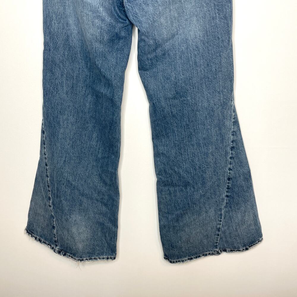 One Teaspoon Light Blue Distressed Straight Leg Jeans - Picture 11 of 12
